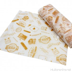 50 PCS Baking Parchment Oil-Proof Paper Hamburg Wrapper Candy Wrapper 25X21.8 CM - B01KA42UVM